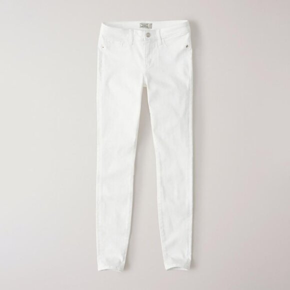Abercrombie & Fitch White Harper Low Rise Super Skinny Jean size 26 L - Picture 3 of 9